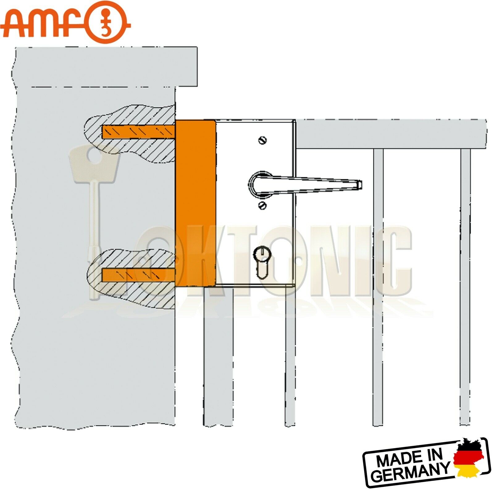 AMF 145-40 Heavy Duty Zinc Plate Steel Striker Wrought Iron Gate Brickwork - Image 5