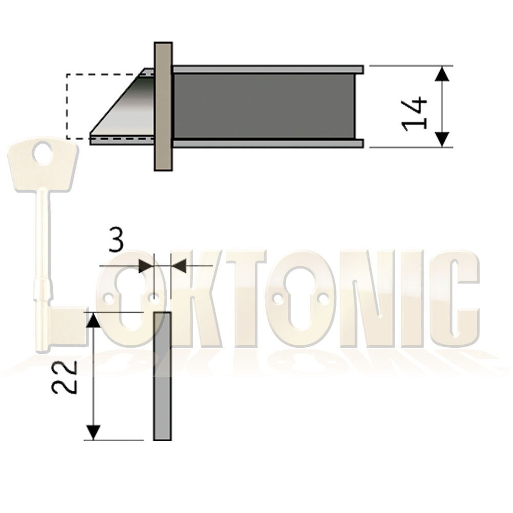 Enfield 20mm Backset Narrow Stile Shed Gate Garage Mortice Euro Sash lock case - Image 5
