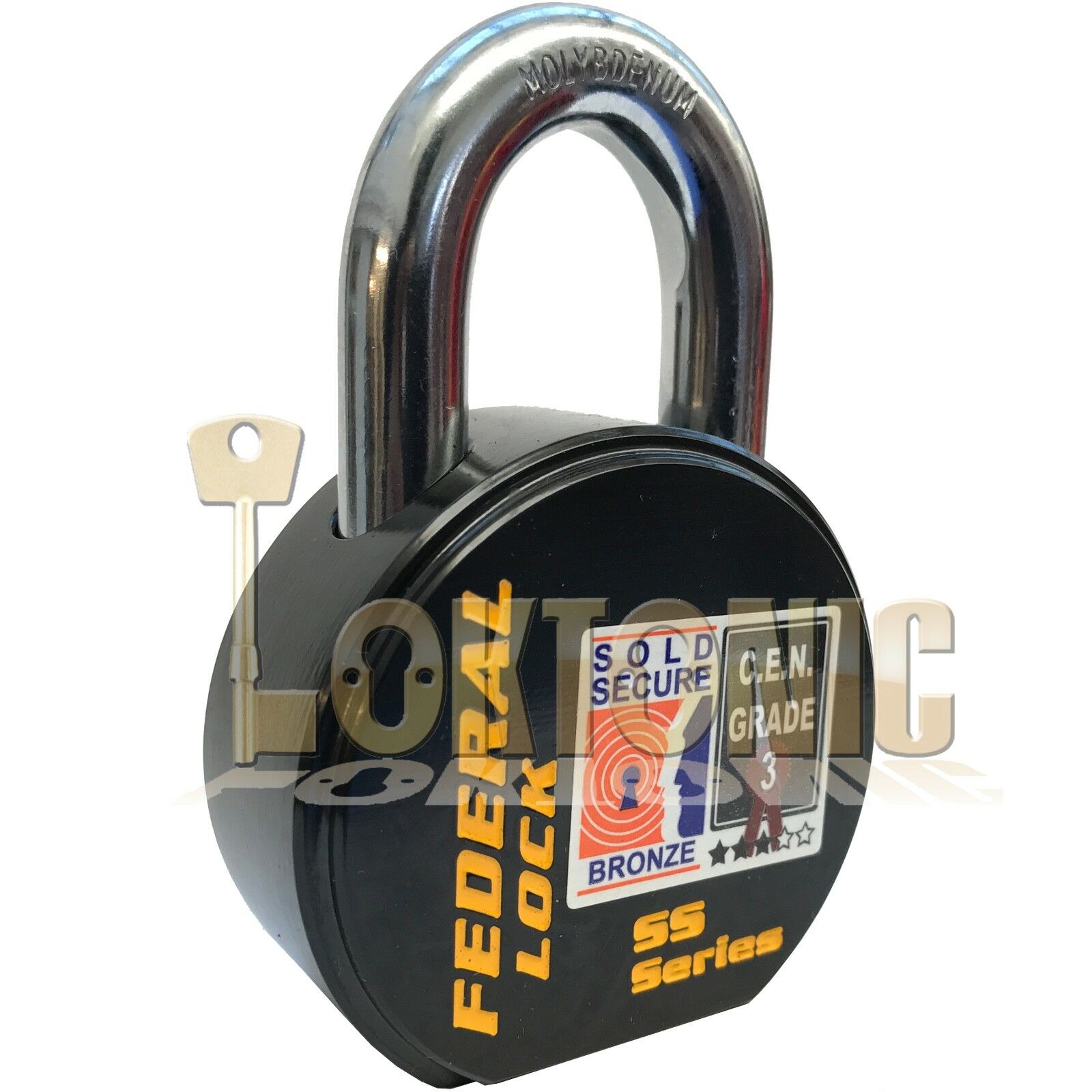 FEDERAL FD900S SOLD SECURE CEN GRADE 3 HEAVY DUTY STEEL PADLOCK - Image 3