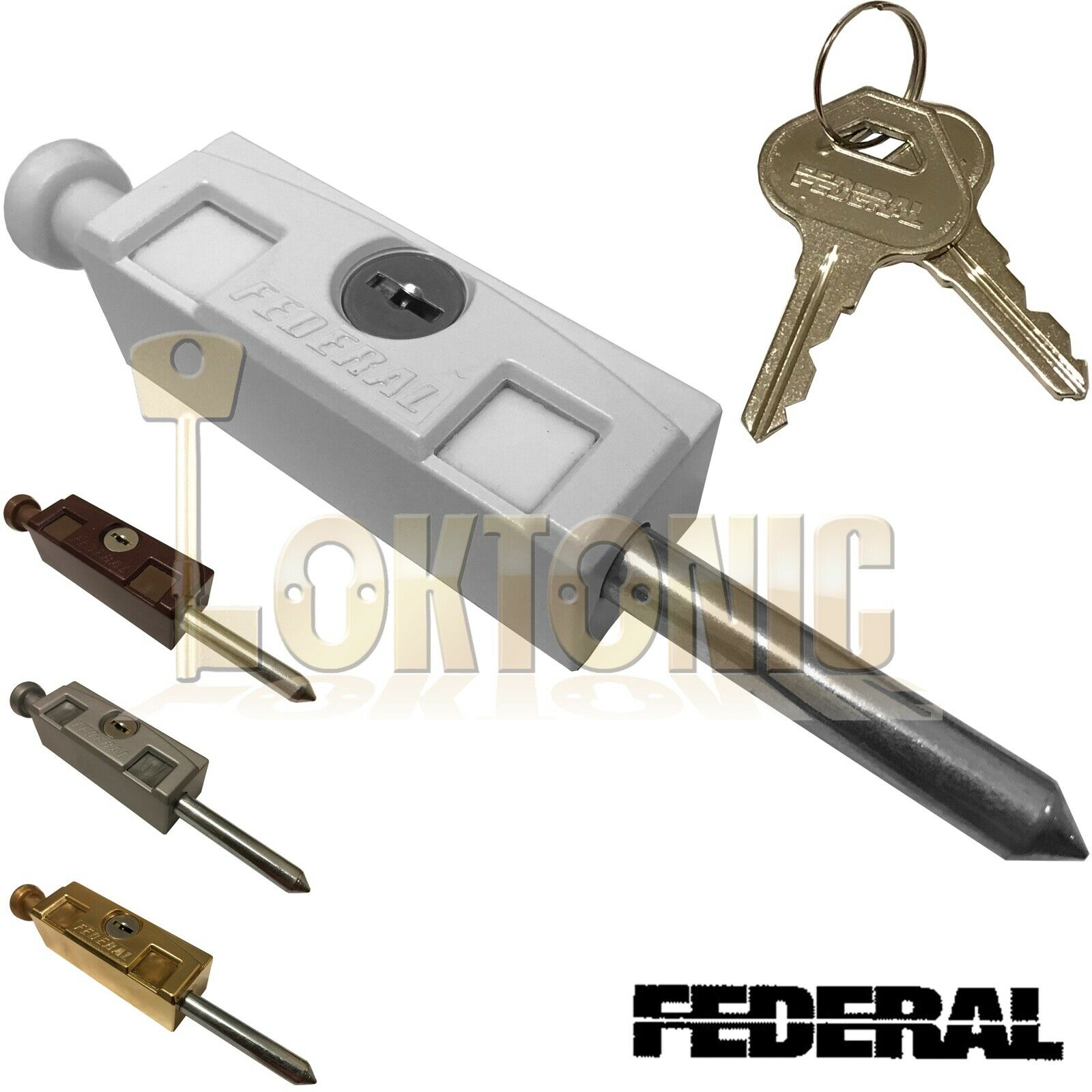 Federal Sliding Multi Purpose Door Window Patio Security Locking Bolt Lock FPB01