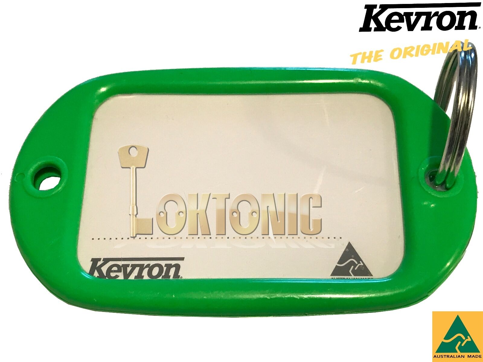 Kevron Pack10 LT Green Large Hotel Key Tags Garage School Show Room Lockers Shed