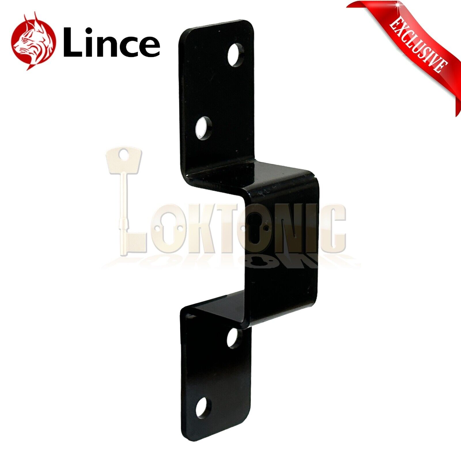 Lince 2970 Security Stainless Steel Black Gate Shed Garage Sliding Deadbolt Lock - Image 6