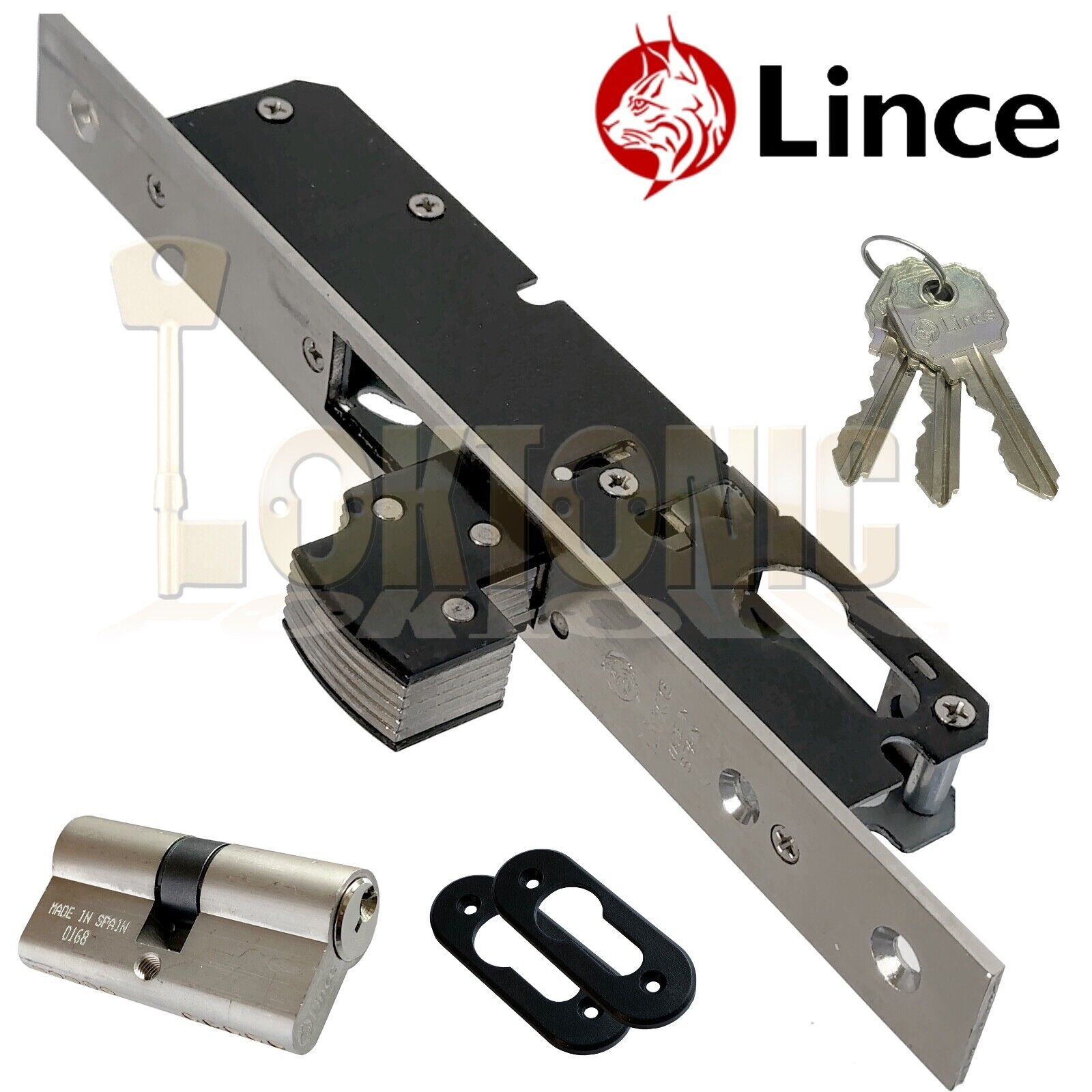 Lince 5592 Narrow Stile Heavy Duty Mortice Euro Hook lock Shed Gate Garage - Image 3