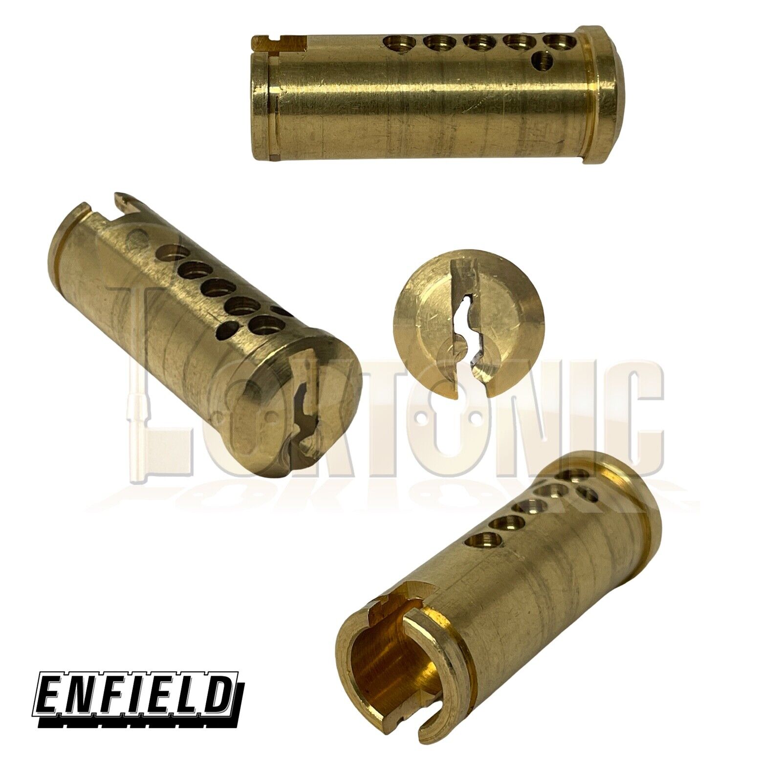 Enfield MR GeGe Replacement Spare Cylinder Barrel Core Plug 5 Pin Nicke - Brass - Image 4