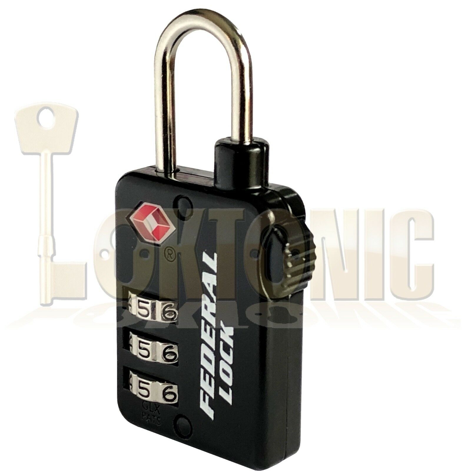 Federal 3 Dial TSA Combination Padlock Resettable Luggage Travel Suitcase Lock - Image 5