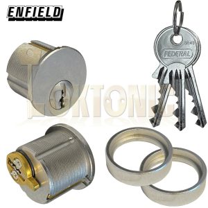 Enfield Screw in Round Mortice Cylinder Lock Barrel Pair to Suit Adams Rite Lock