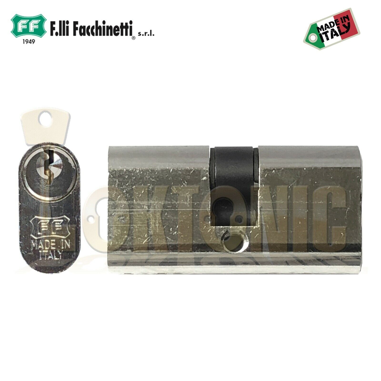 Facchinetti Narrow Stile Small Oval Cylinder Hook bolt Sliding Door Lock - Image 4