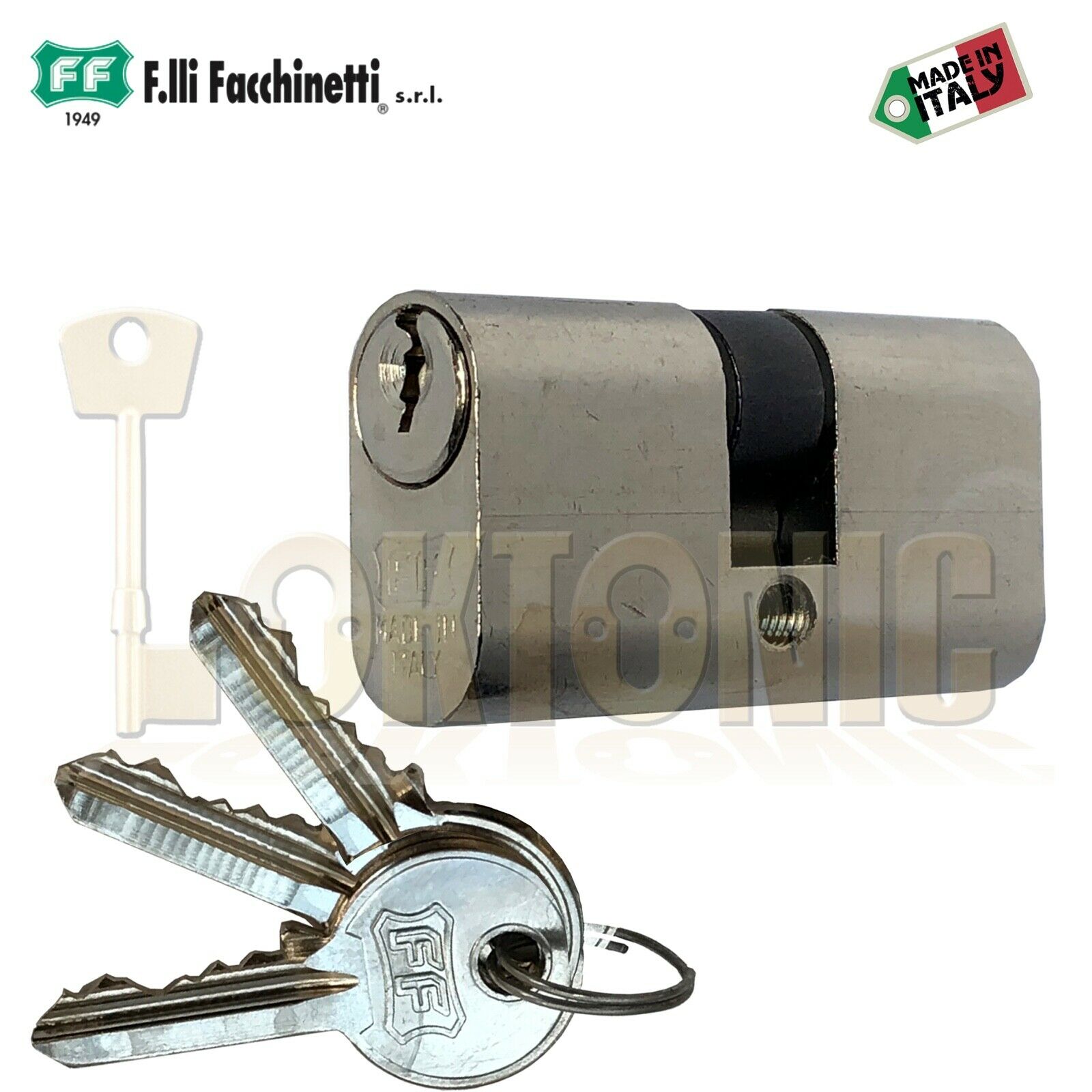 Facchinetti Narrow Stile Small Oval Cylinder Hook bolt Sliding Door Lock - Image 5