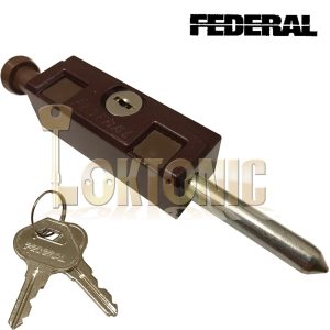 Federal Brown Sliding Multi Purpose Door Window Patio Security Locking Bolt Lock