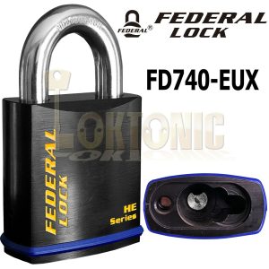Federal FD740EUX Sold Secure GOLD CEN 5 Body Padlock To Suit Half Euro Cylinder