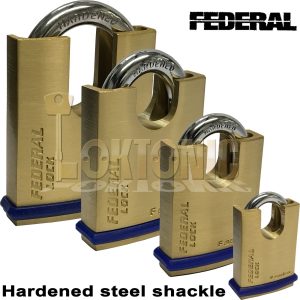 Federal High Security Solid Brass Protected Shoulder Van Gate Shed Padlocks