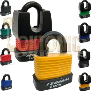 Federal High Security Waterproof Weather Resistant Padlocks Rubberised Cover