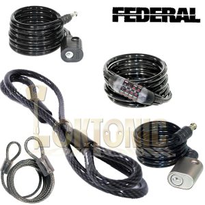 Federal Motorcycle Bicycle Quad Bike High Security Spiral Steel Loop Cable Chain