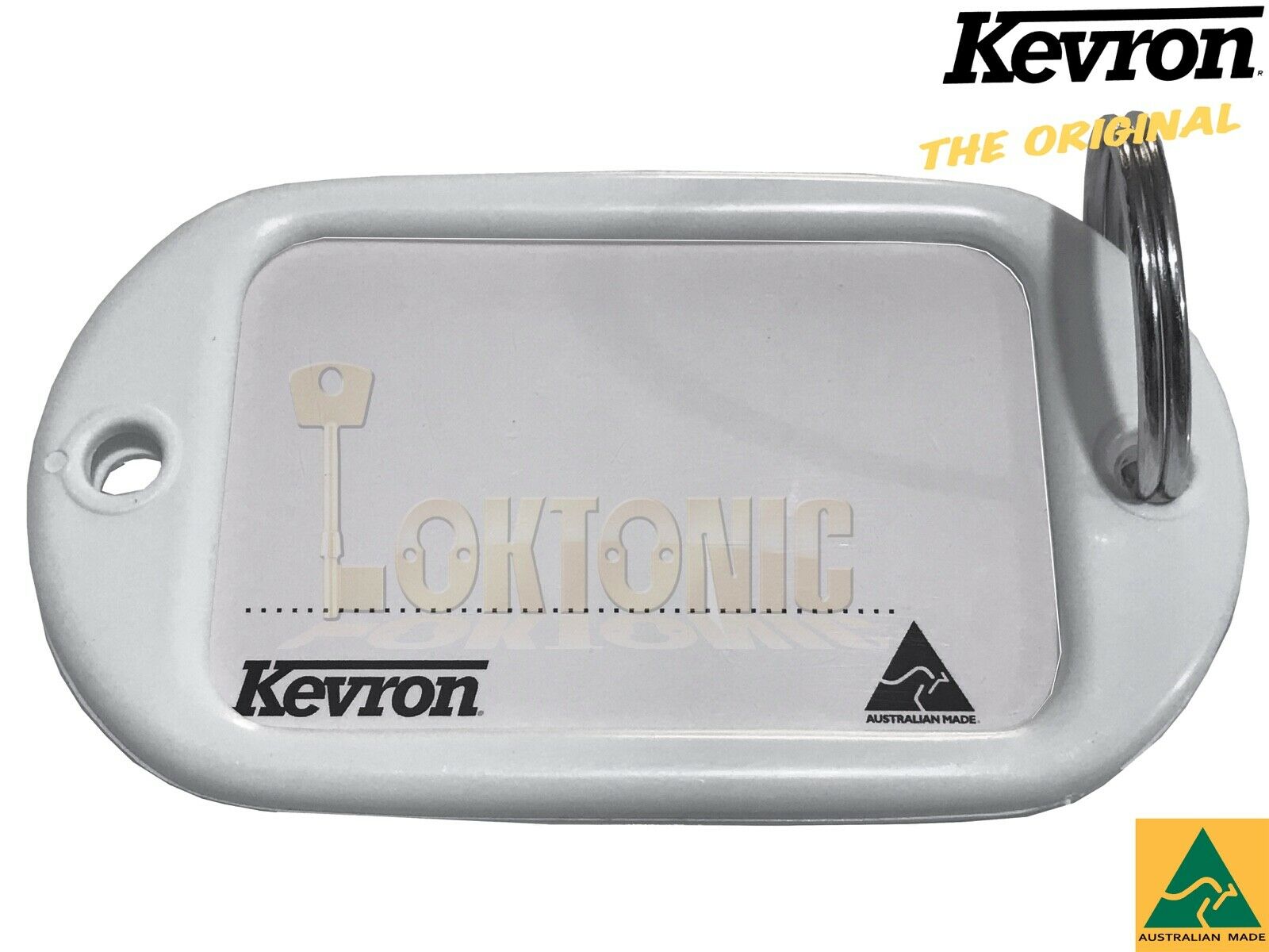 Kevron Pack10 White Large Hotel Key Tags Garage School Car Show Room Locker Shed