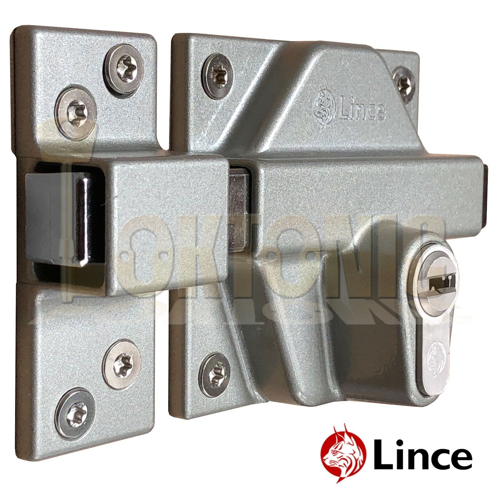 Lince High Security Heavy Duty Euro Gate Slide Rim Dead Bolt Lock Sheds Doors