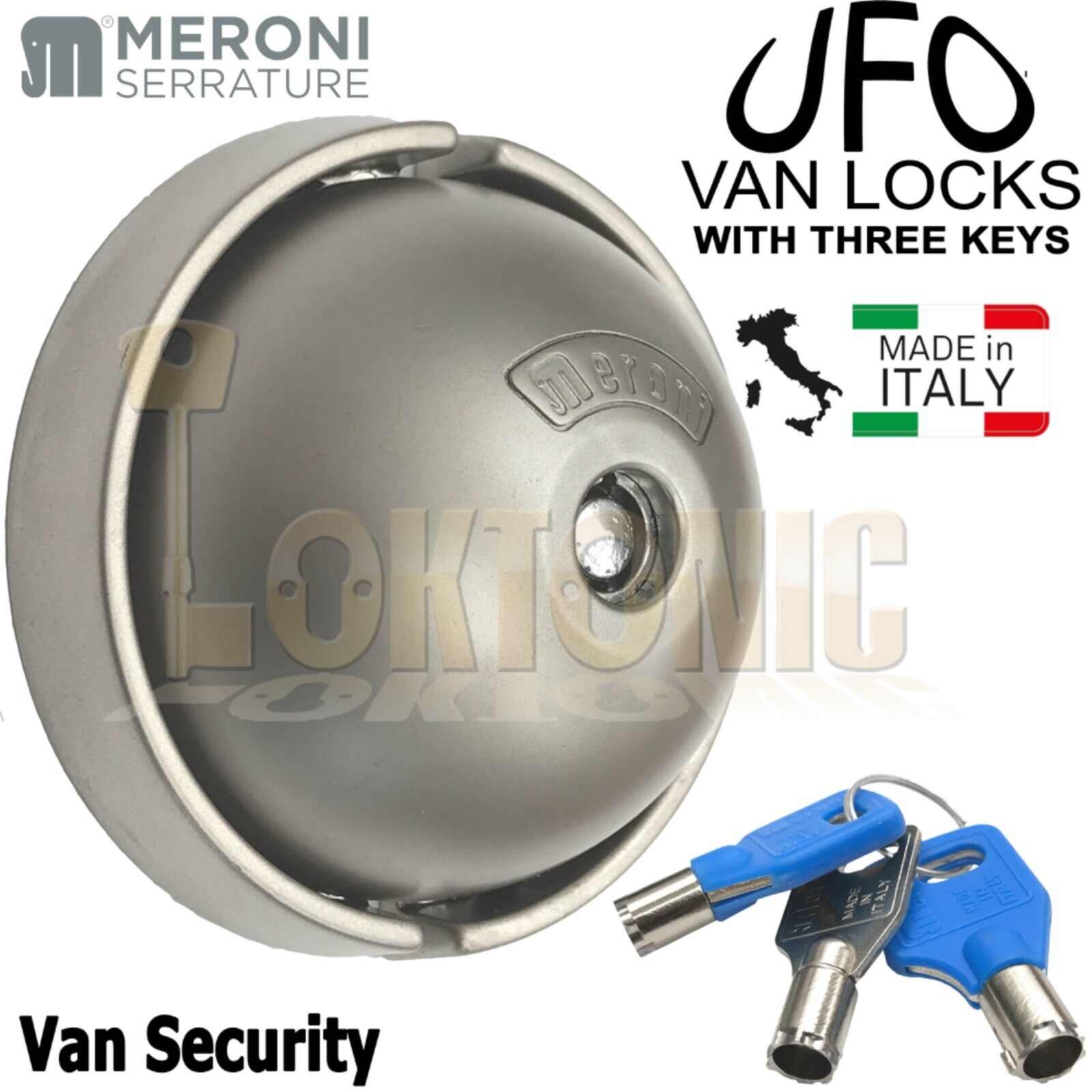 Meroni ME8080 UFO Van Door lock Gates Sheds Trucks Campers Glass Doors