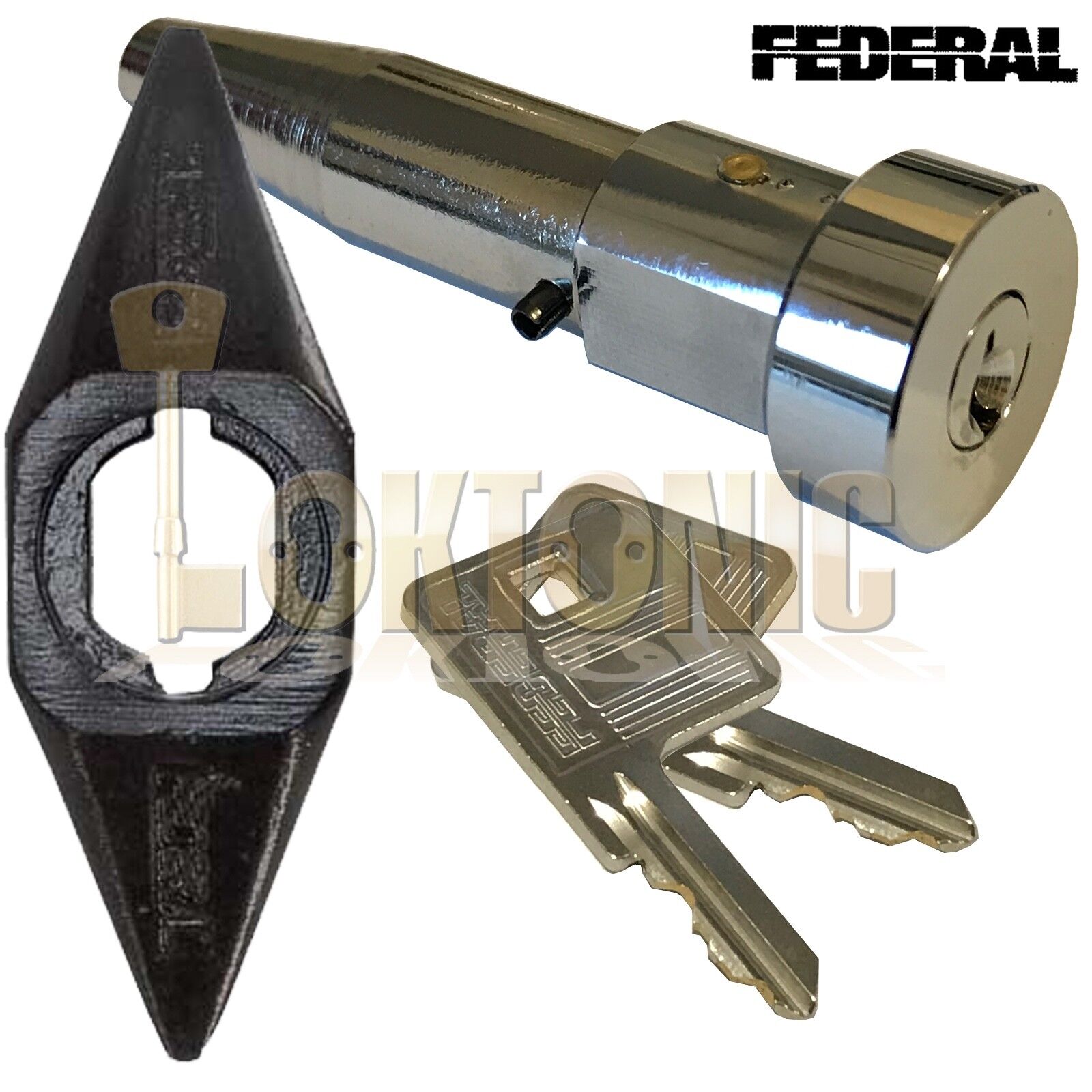 Federal High Security Quality Round Roller Shutter Bullet Lock With Housing - Image 5