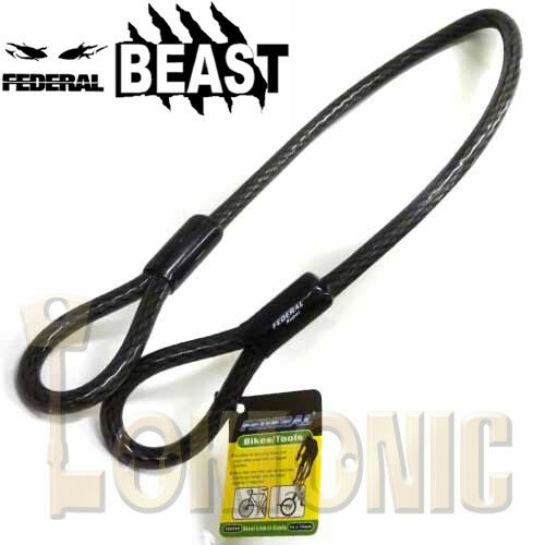 Federal Motorcycle Bicycle Quad Bike High Security Spiral Steel Loop Cable Chain - Image 9