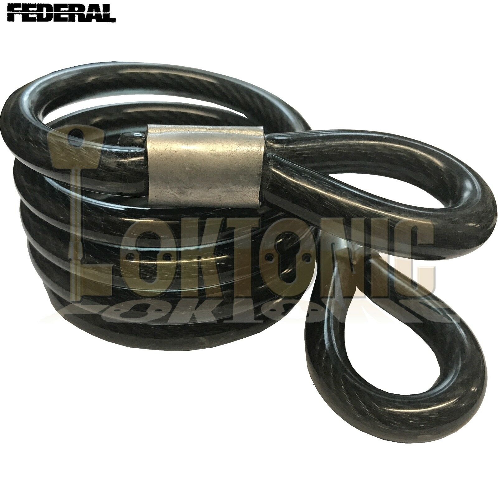 Federal Motorcycle Bicycle Quad Bike High Security Spiral Steel Loop Cable Chain - Image 7