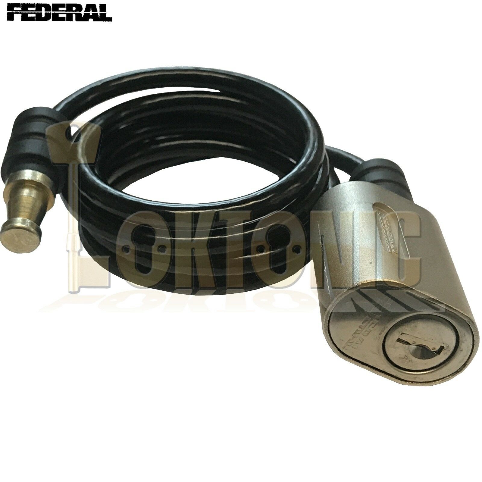 Federal Motorcycle Bicycle Quad Bike High Security Spiral Steel Loop Cable Chain - Image 4