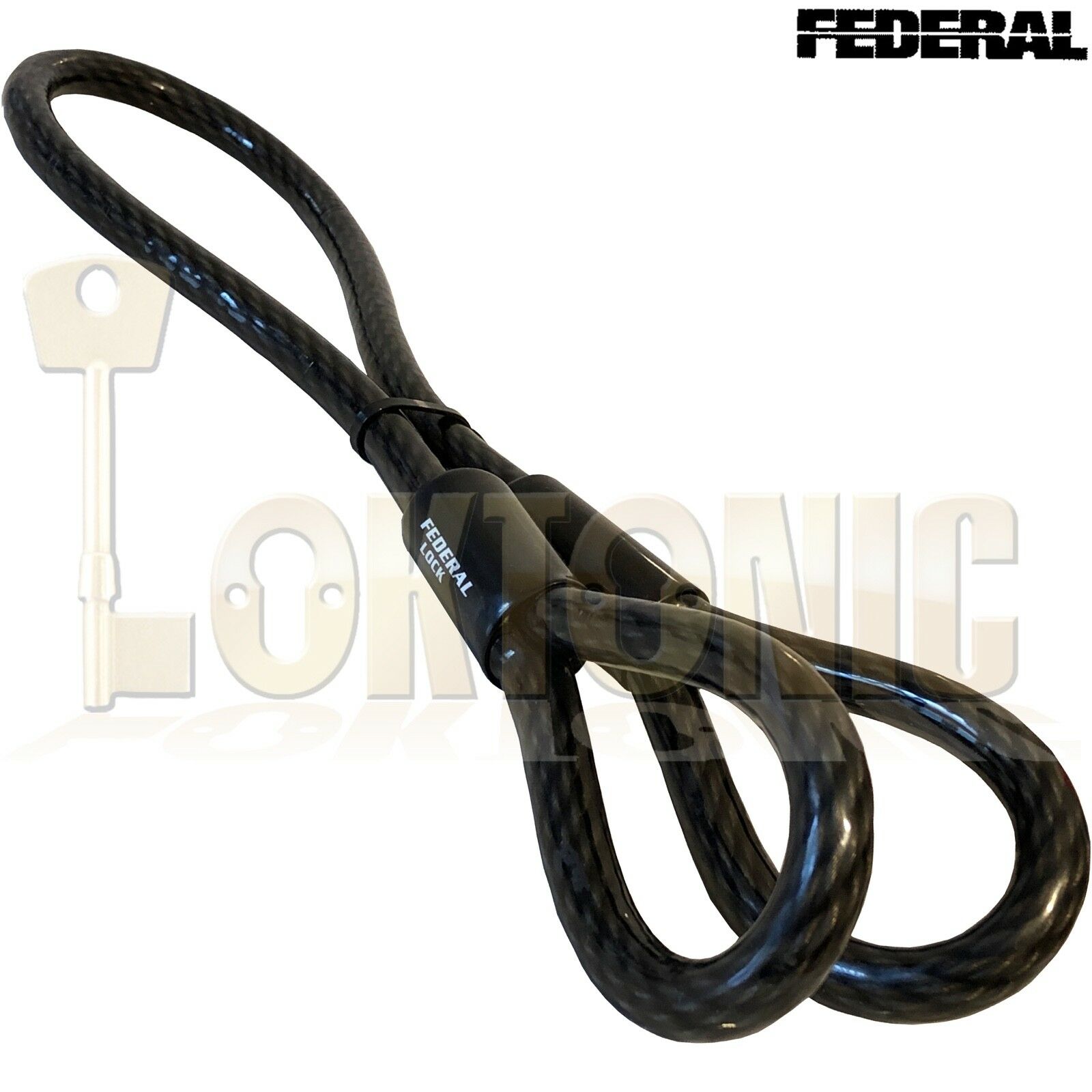 Federal Motorcycle Bicycle Quad Bike High Security Spiral Steel Loop Cable Chain - Image 10