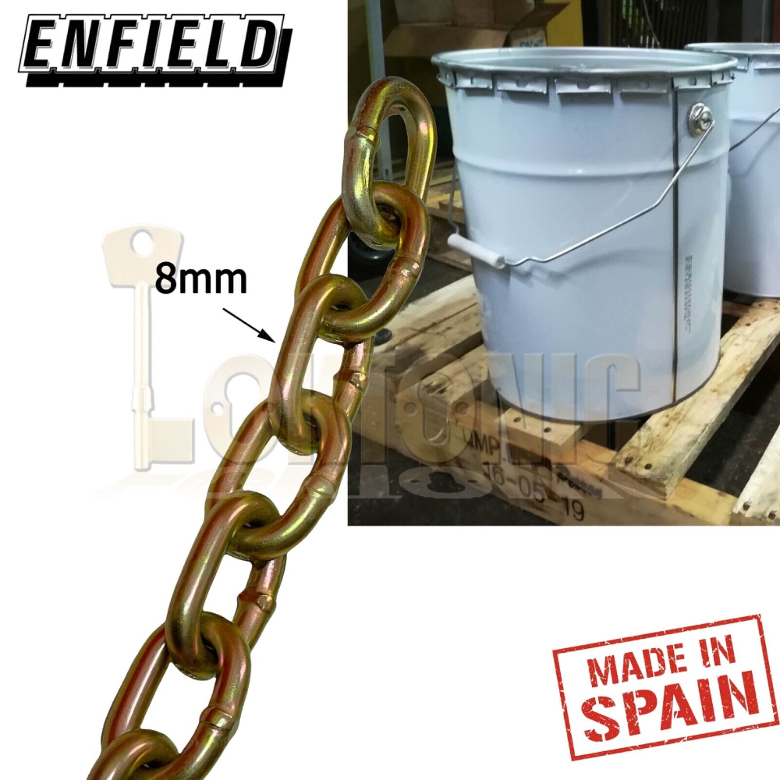 Enfield 8mm ⌀ Through Hardened Security Heavy Duty Chain 30 Metre Length - Image 3