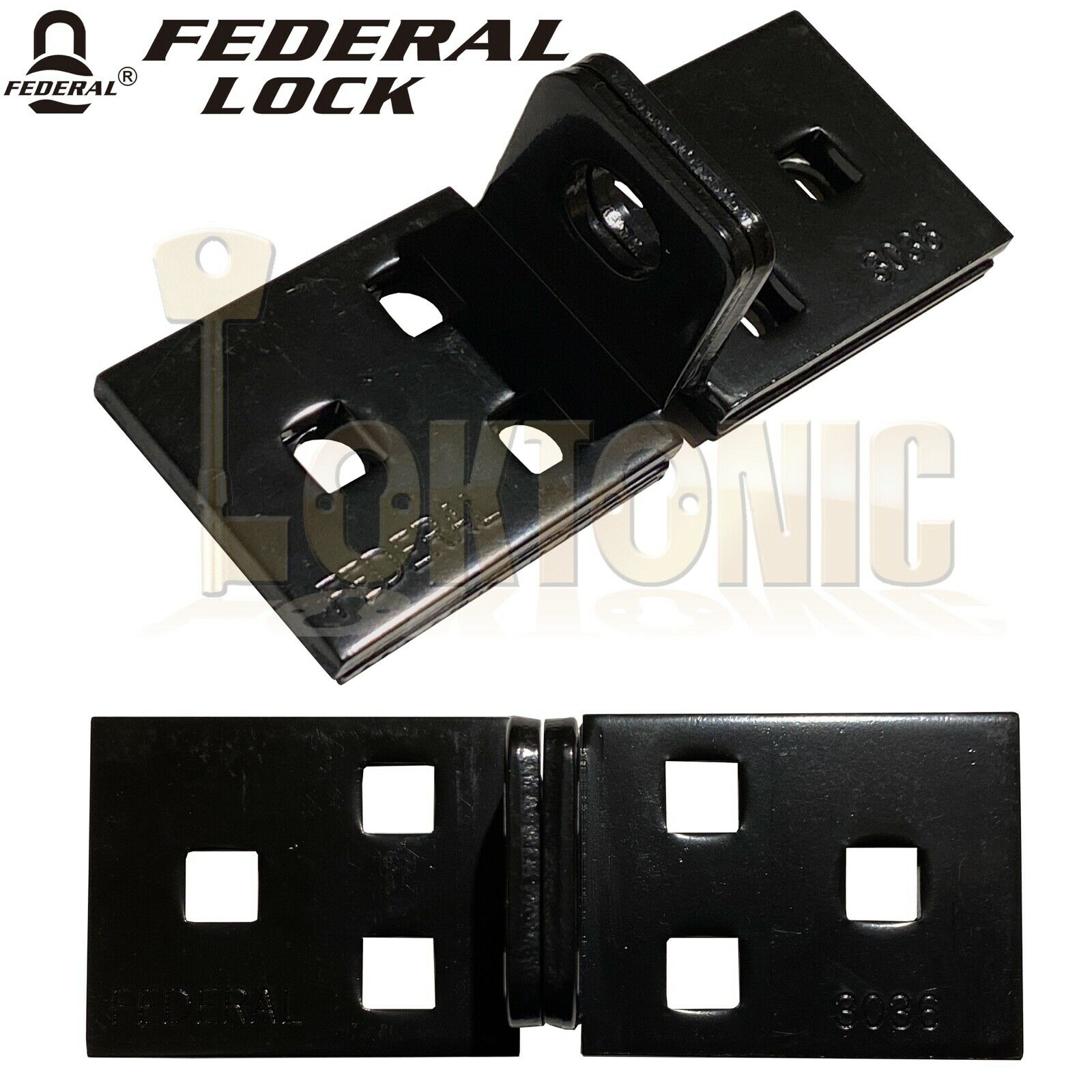 Federal FD3036 High Security Shed Van Gate Garage Solid Steel Lock Bracket Hasp - Image 4