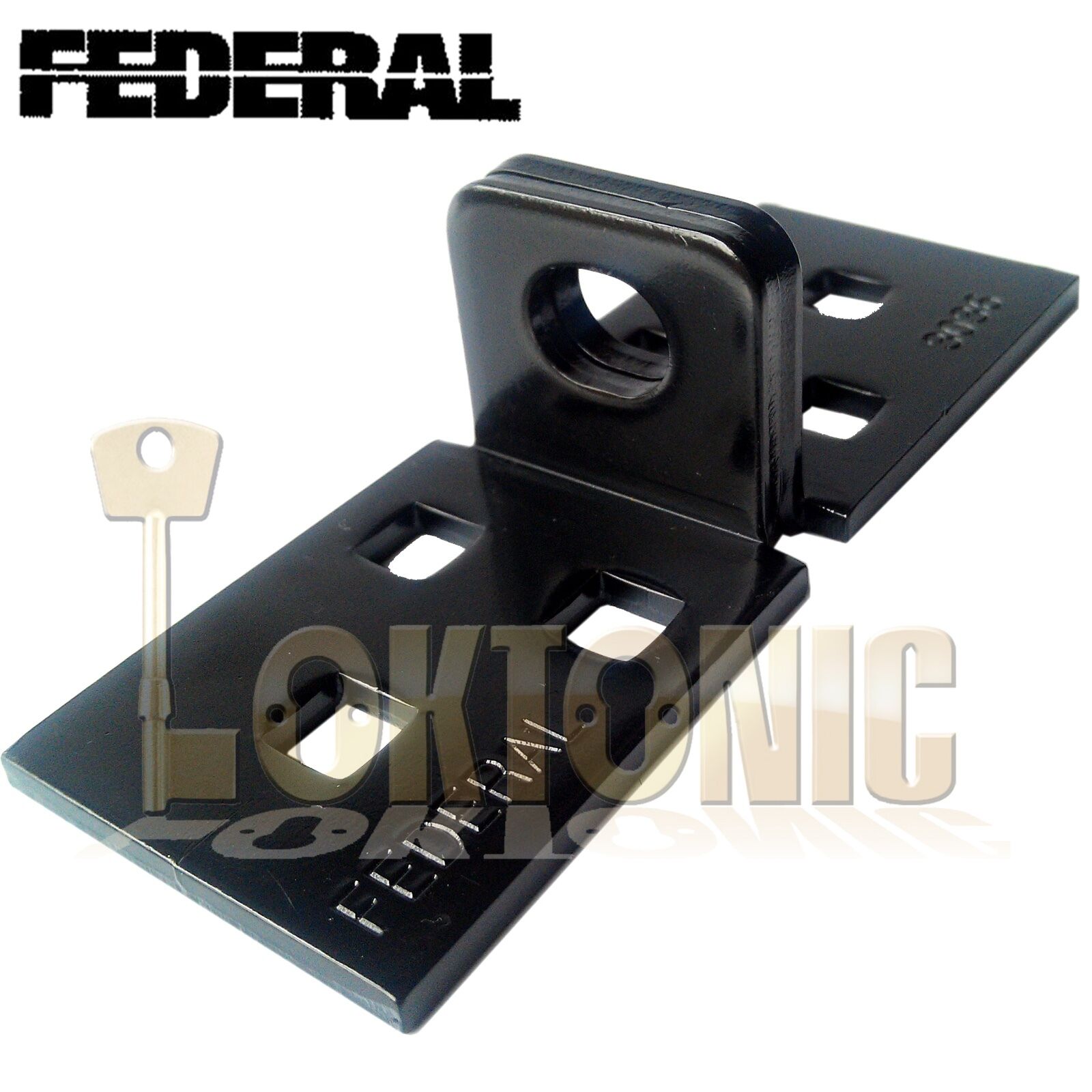 Federal FD3036 High Security Shed Van Gate Garage Solid Steel Lock Bracket Hasp - Image 5