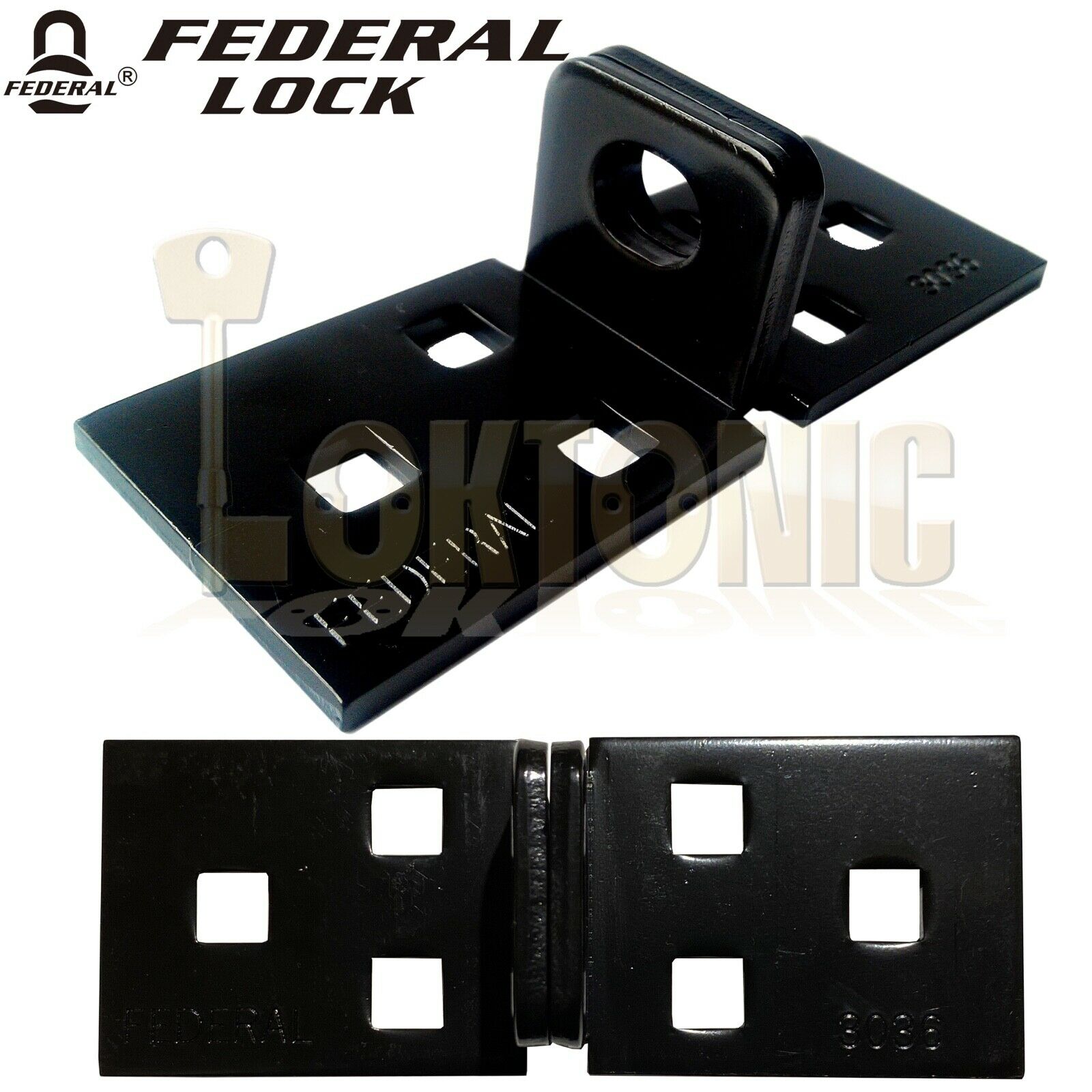Federal FD3036 High Security Shed Van Gate Garage Solid Steel Lock Bracket Hasp