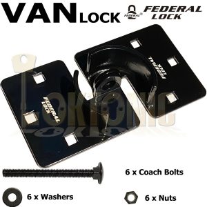 Federal FD4050 Security Van Doors Gates Sheds Lock Bracket Hasp and Staple