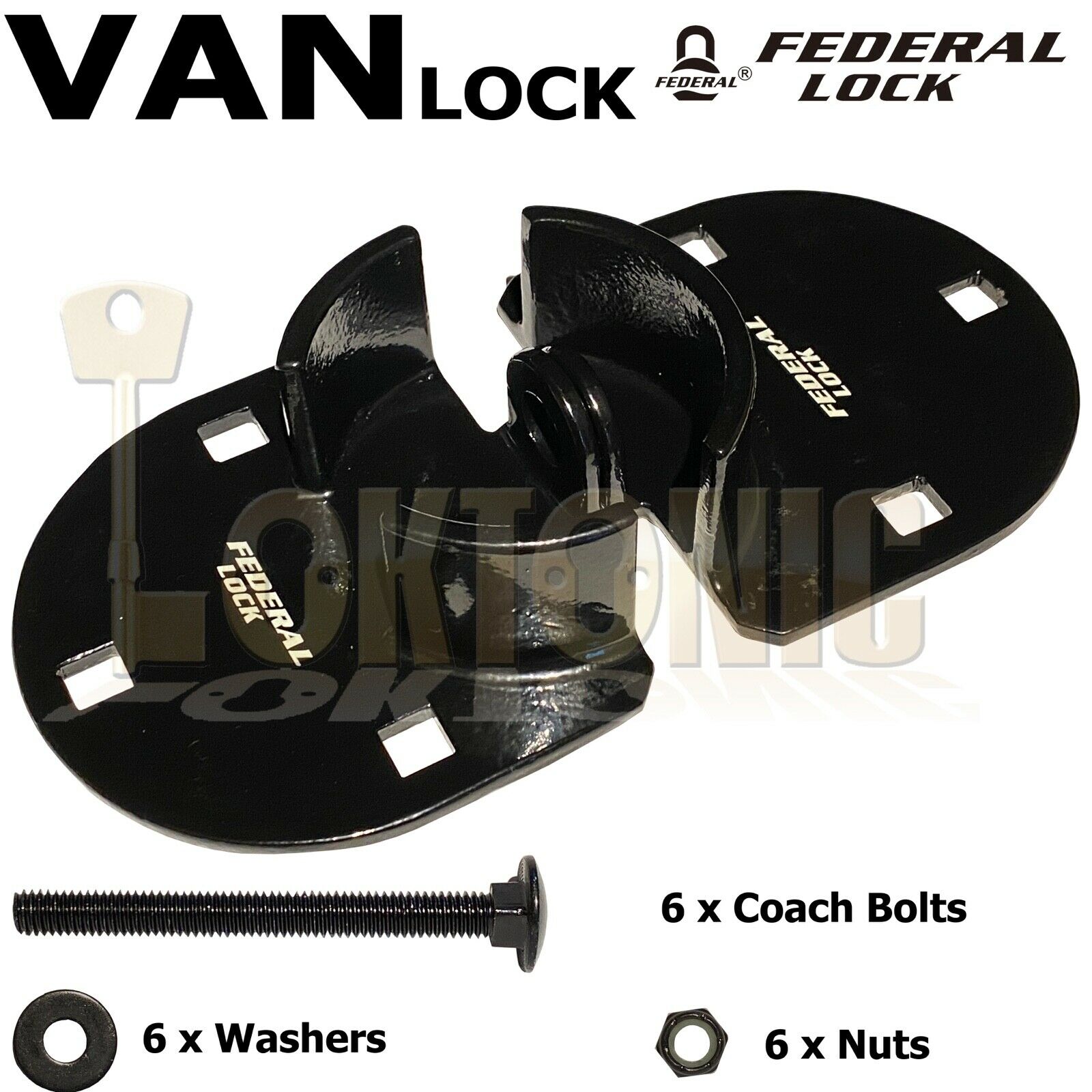 Federal FD4060 Security Van Doors Gates Sheds Lock Bracket Hasp and Staple