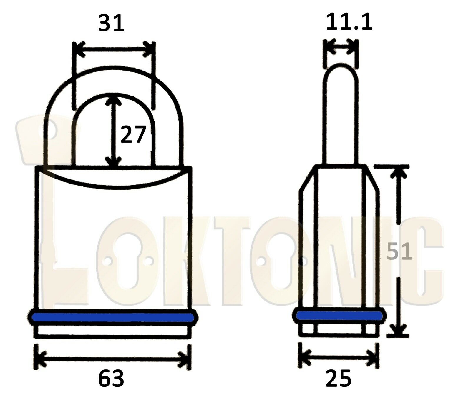 Federal FD860 Heavy Duty Solid Stainless Steel Marine Weather Resistant Padlocks - Image 3