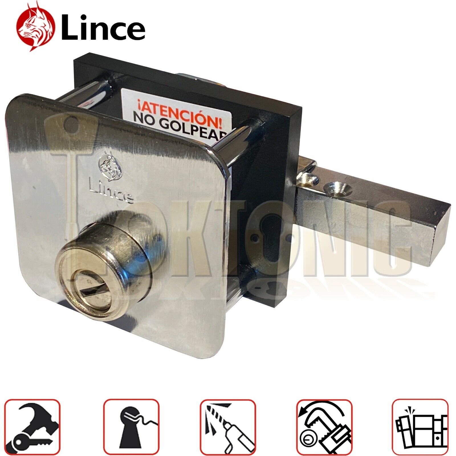 Lince Armour Plate High Security Heavy Duty Rim Gate Shed Sliding Dead Bolt - Image 6
