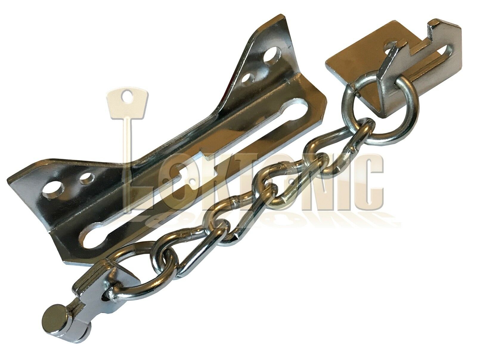 Lince Chrome High Security Heavy Duty Rim Gate Shed Garage Sliding Bolt Lock - Image 4