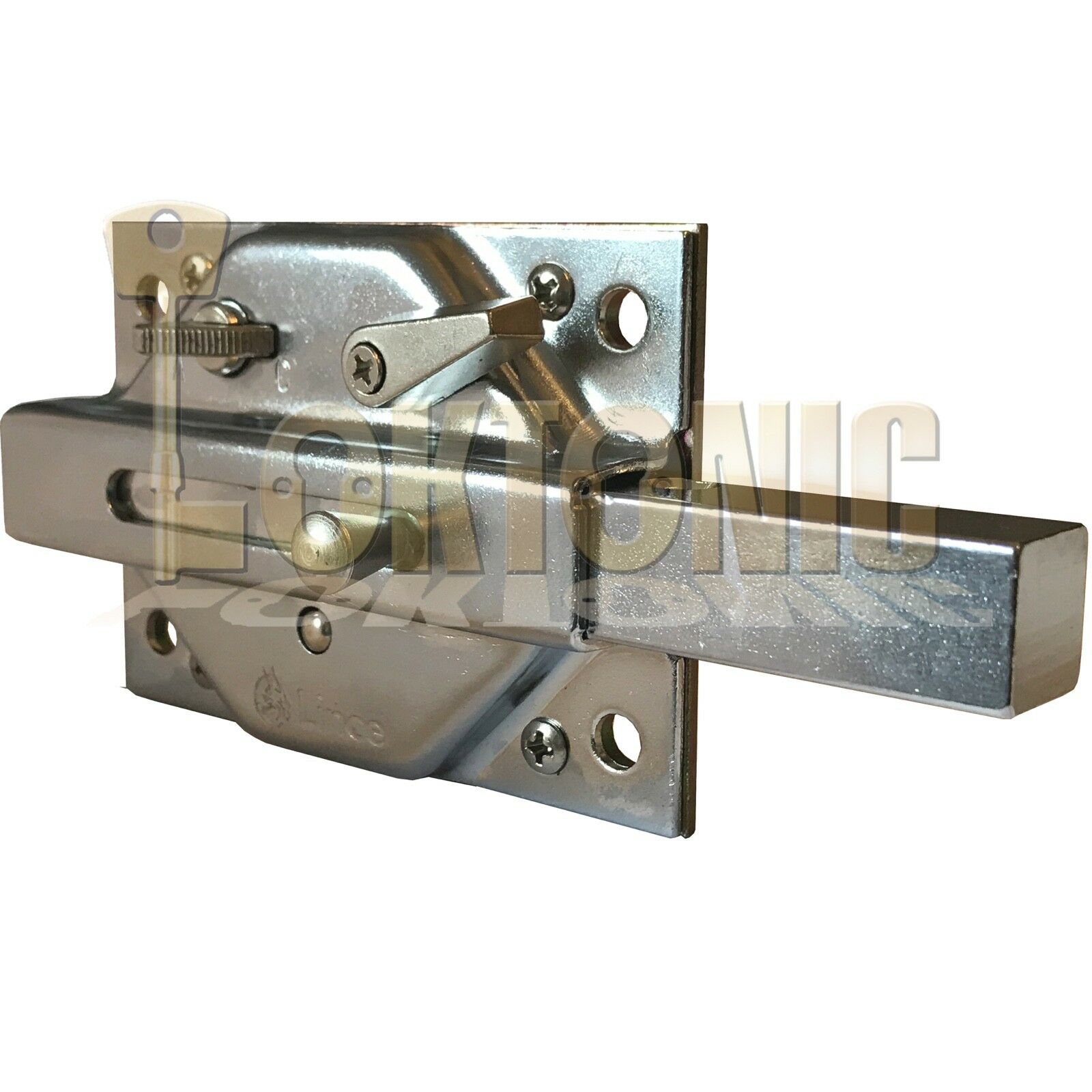 Lince Chrome High Security Heavy Duty Rim Gate Shed Garage Sliding Bolt Lock - Image 8