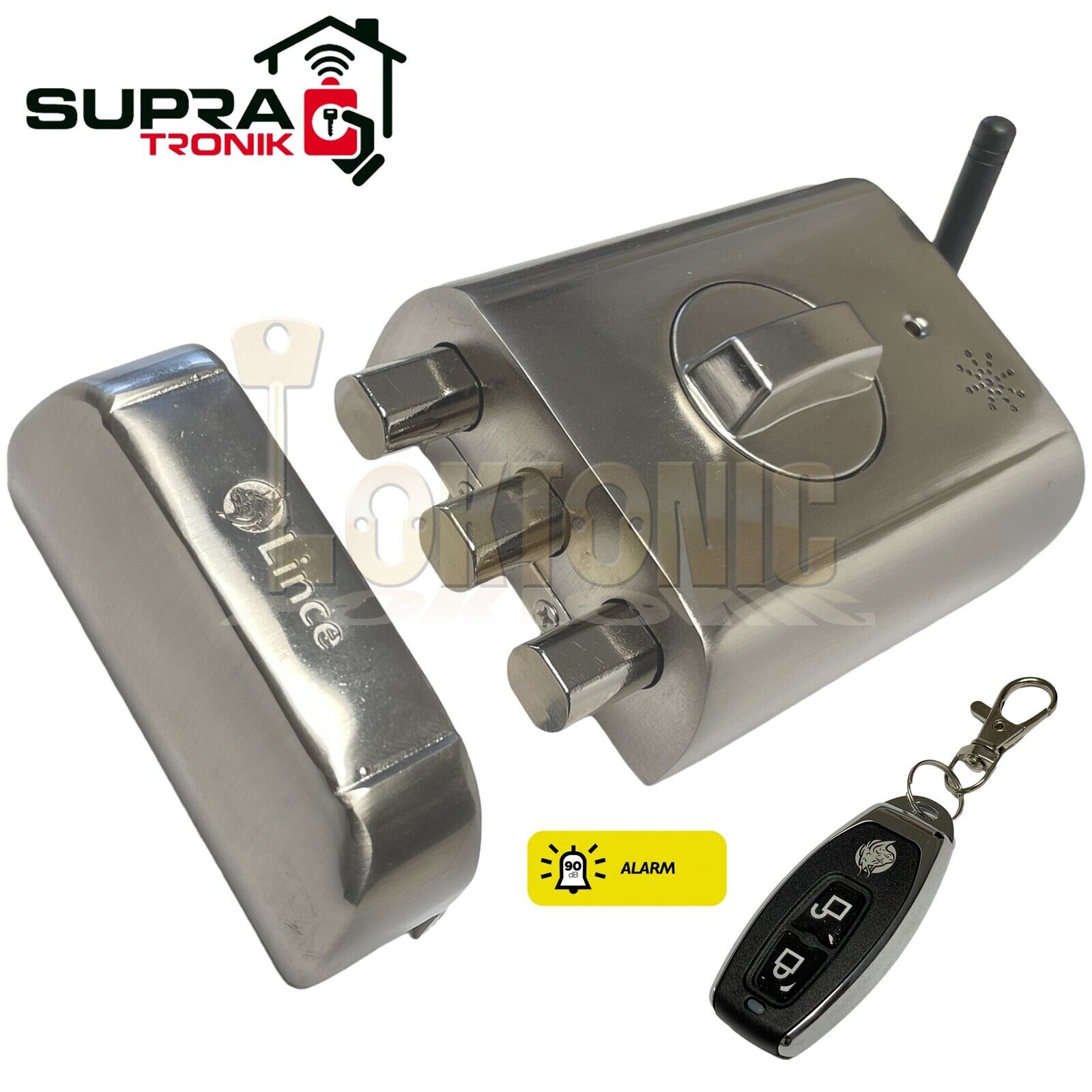 Lince High Security Electronic Remote Control Rim Door Dead Bolt Lock With Alarm