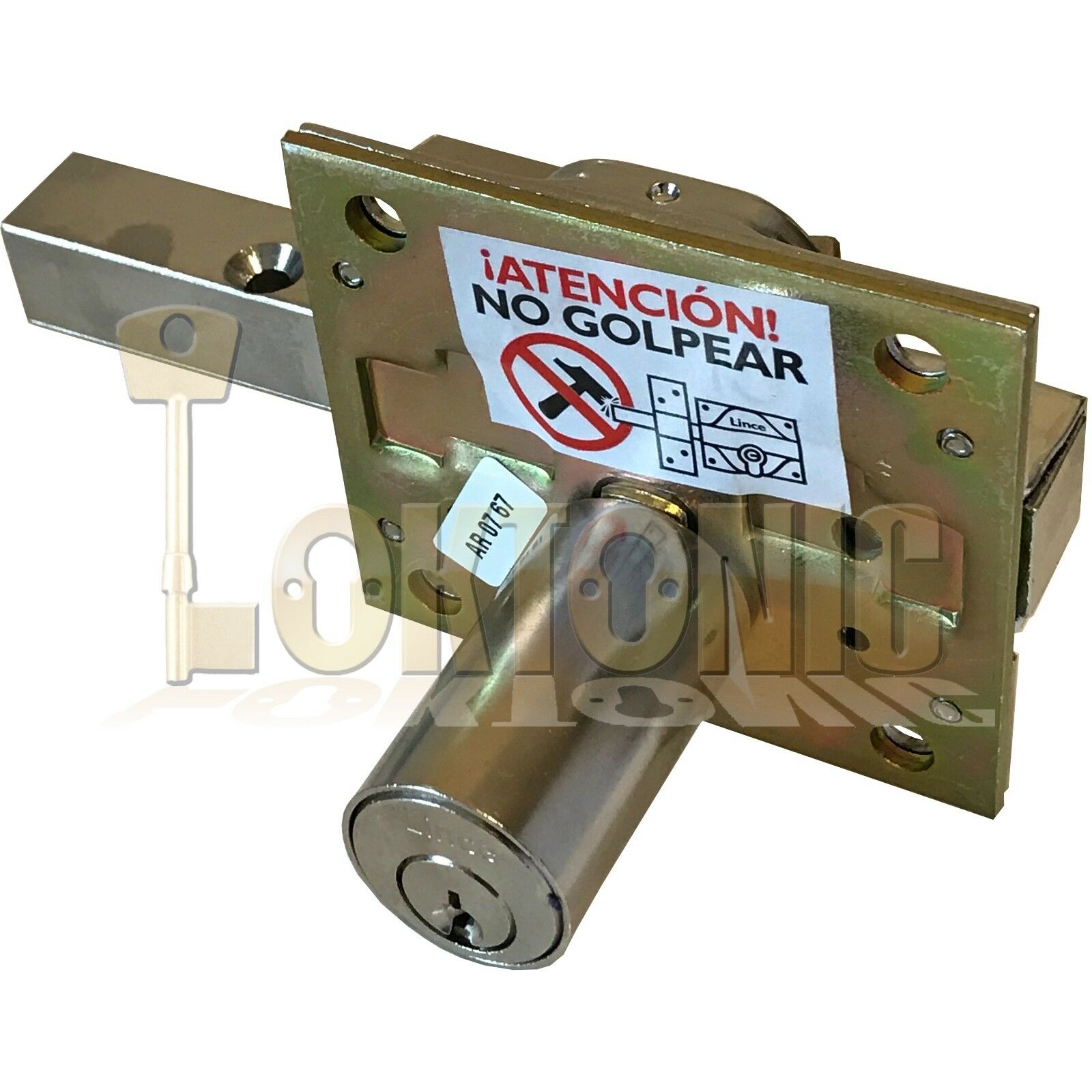 Lince Lock Chrome High Security Heavy Duty Rim Gate Shed Garage Sliding Bolt - Image 5