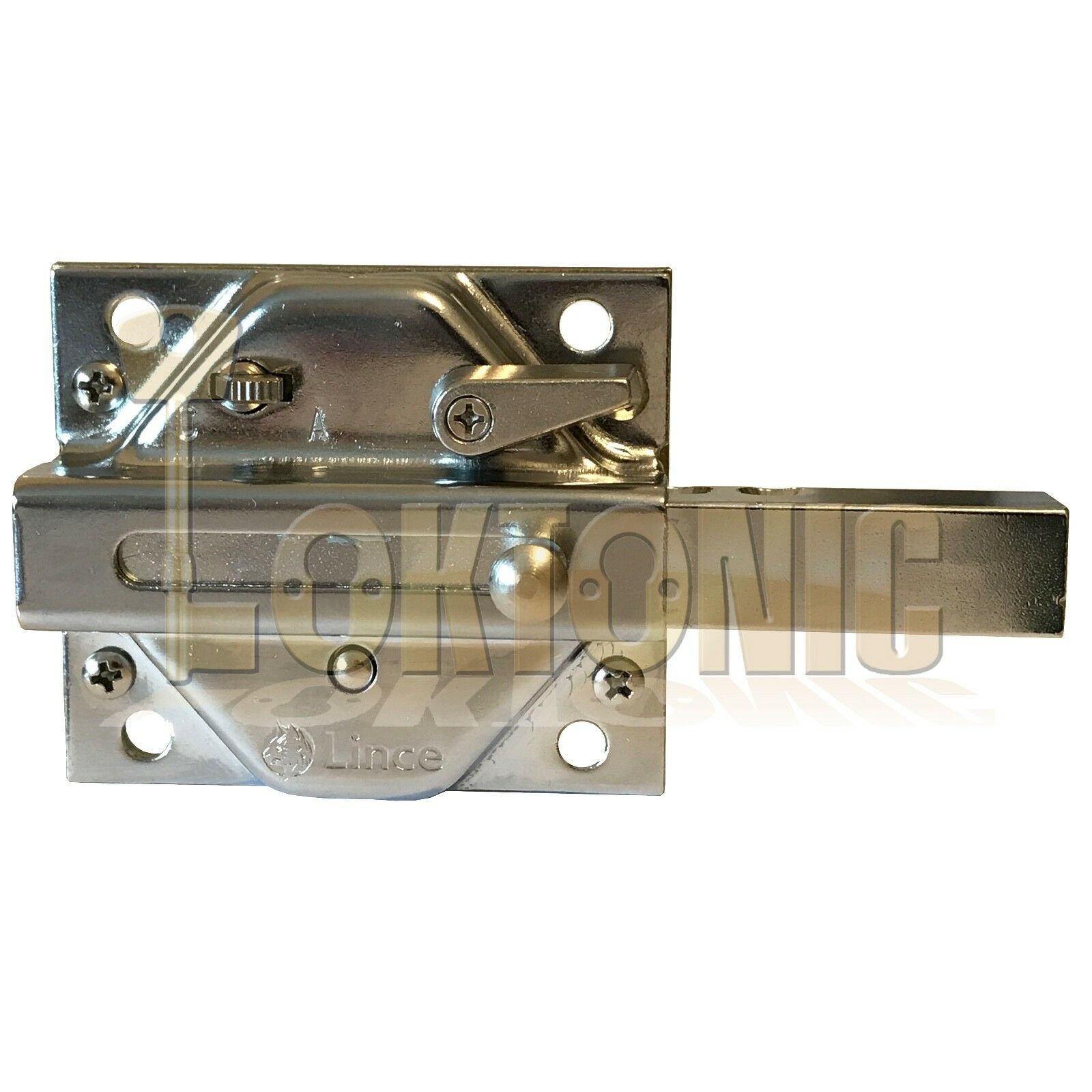 Lince Lock Chrome High Security Heavy Duty Rim Gate Shed Garage Sliding Bolt - Image 6