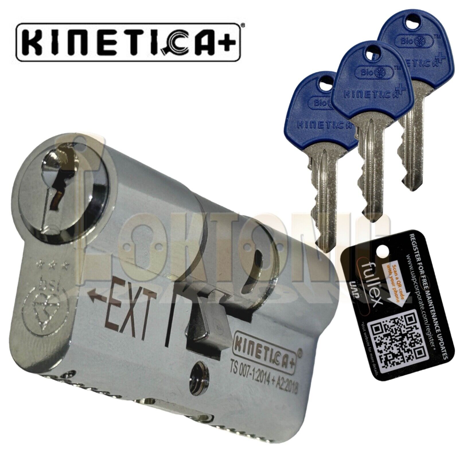 UAP 35-35 Kinetica+ 3 Star Anti Snap Euro Cylinder UPVC Front Door Lock TS007 - Image 3
