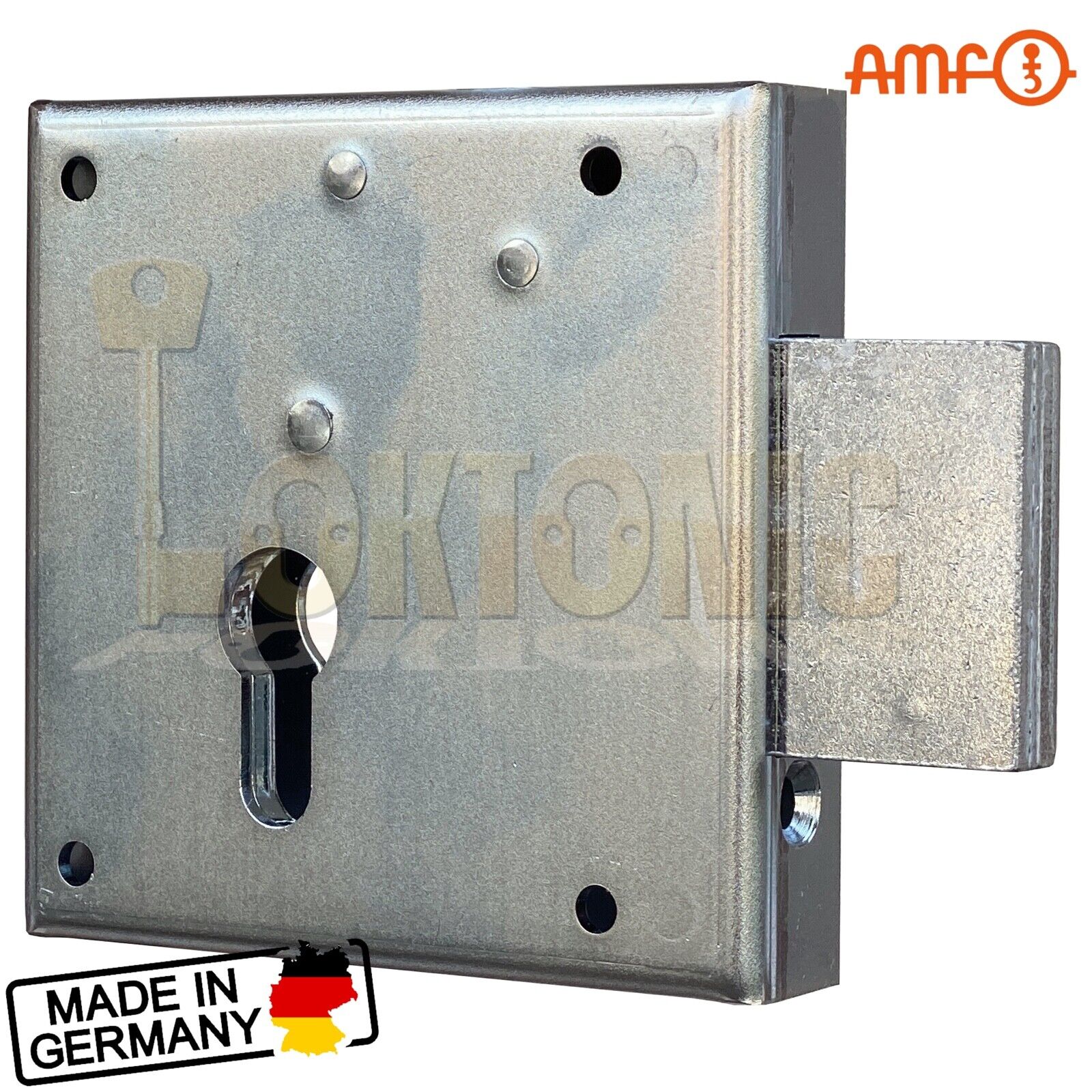 AMF 100Z Double Throw Zinc Plated Heavy Duty Rim Dead Lock Gate Shed Van Garage - Image 6