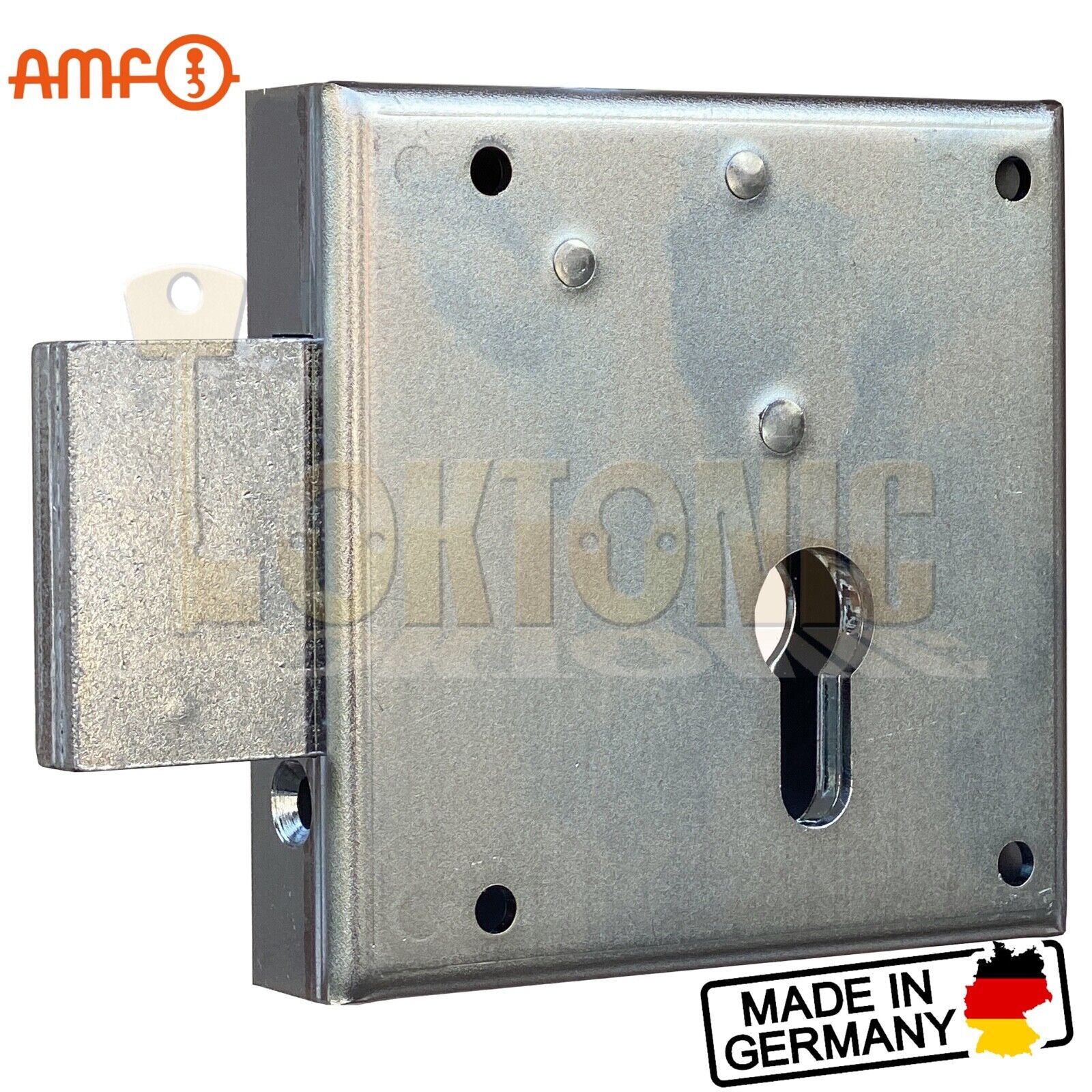 AMF 100Z Double Throw Zinc Plated Heavy Duty Rim Dead Lock Gate Shed Van Garage - Image 7