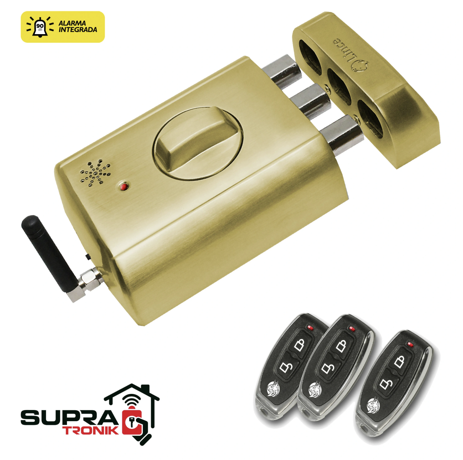 Lince High Security Electronic Remote Control Rim Door Dead Bolt Lock With Alarm - Image 11