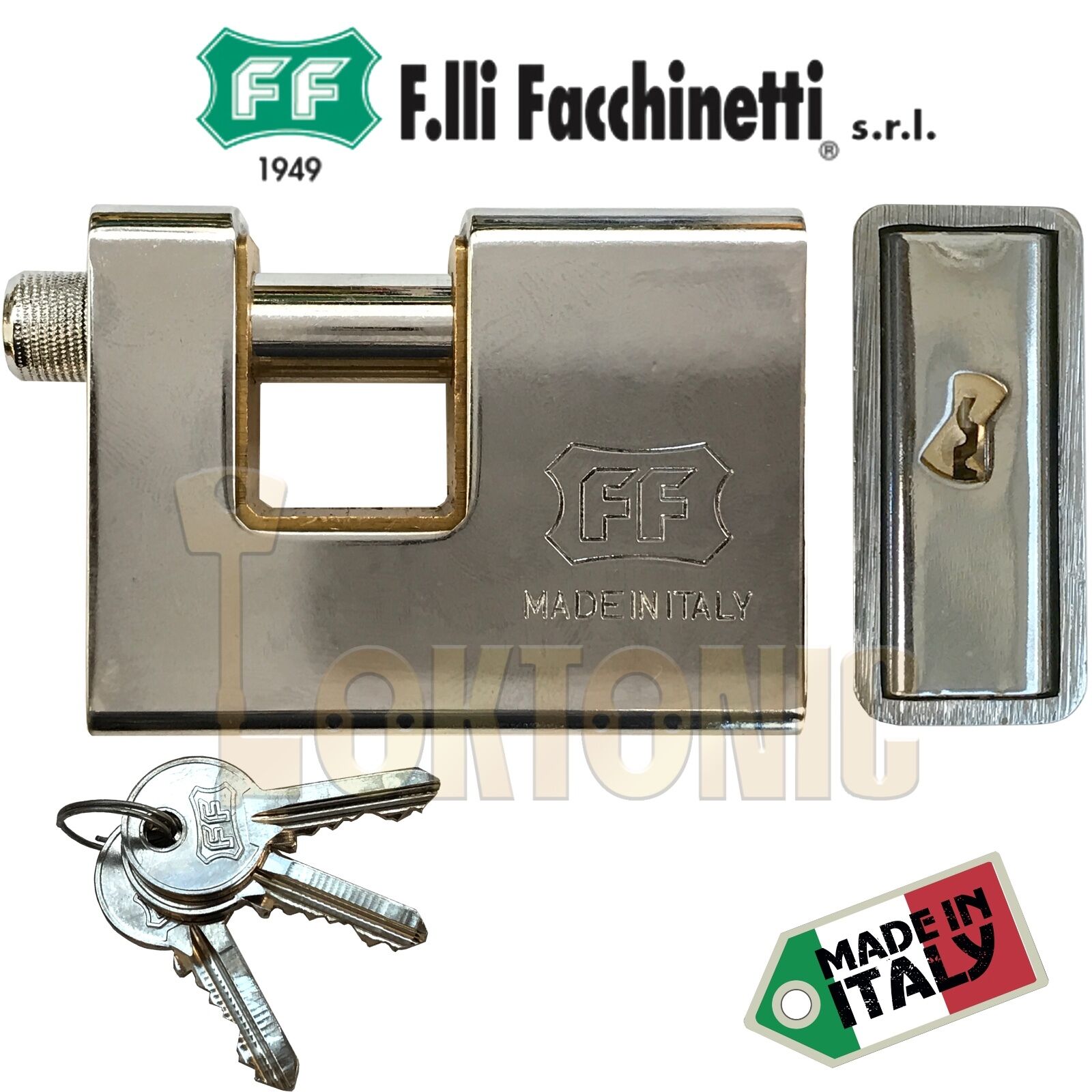 Facchinetti F8370 Fully Armoured Container Steel Roller Shutter Garage Padlock