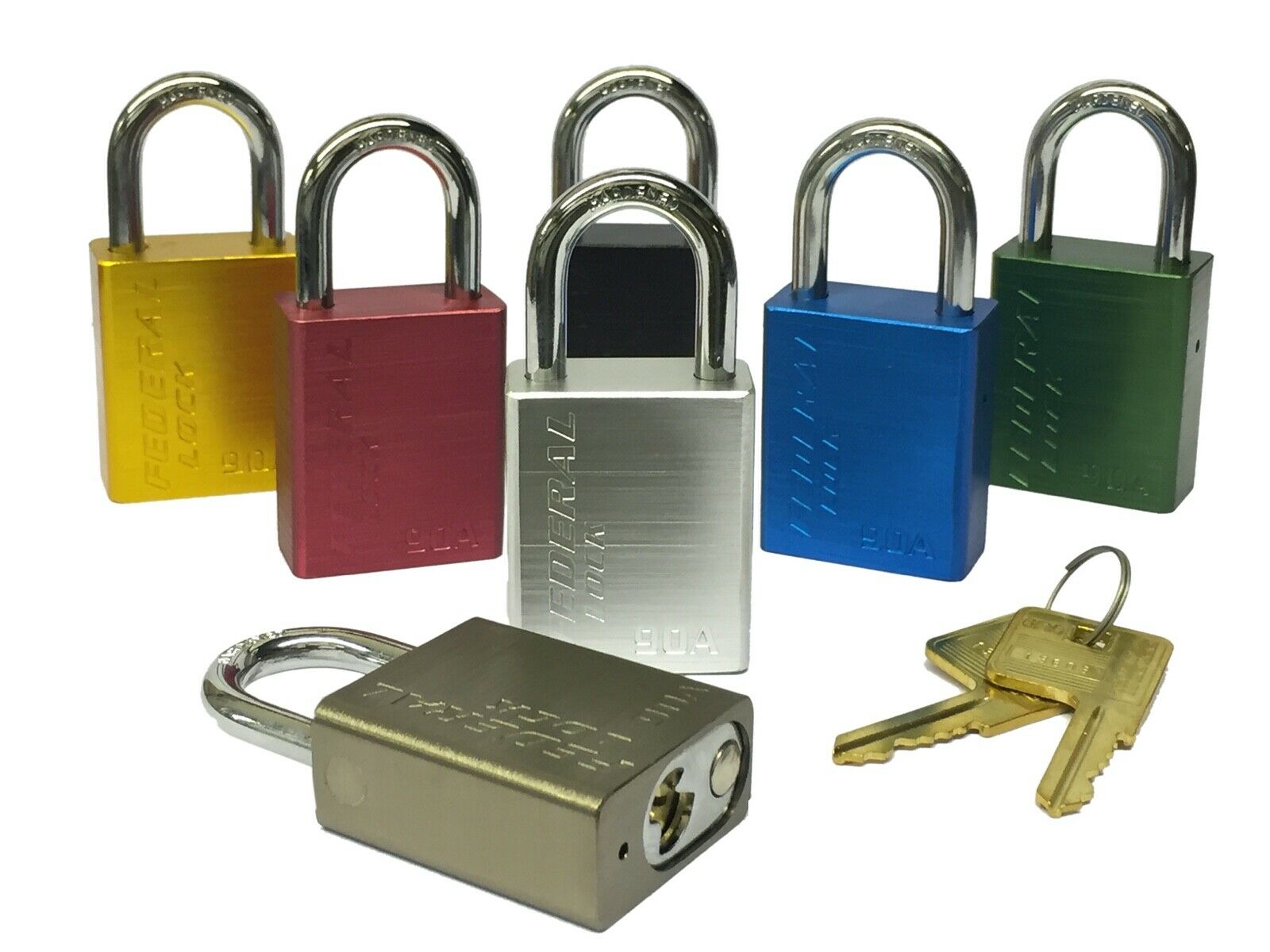 Federal 90A 38mm High Security Weather Resistant Solid Aluminium Padlock - Image 5