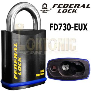 Federal FD730EUX Sold Secure Silver CEN 4 Body Padlock Suit Half Euro Cylinder