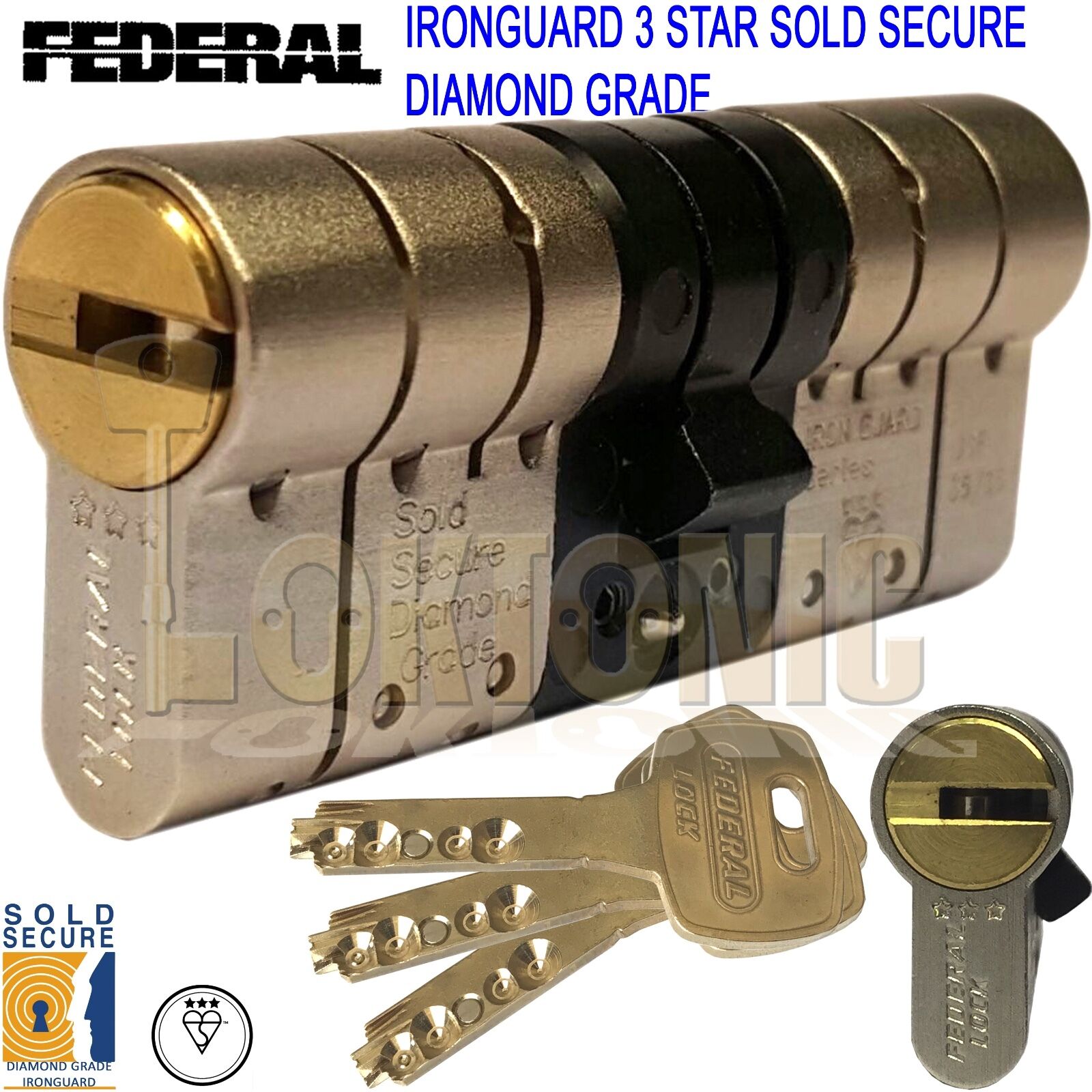 Federal High Security Composite Euro Anti Snap Bump Pick Cylinder uPVC Door Lock