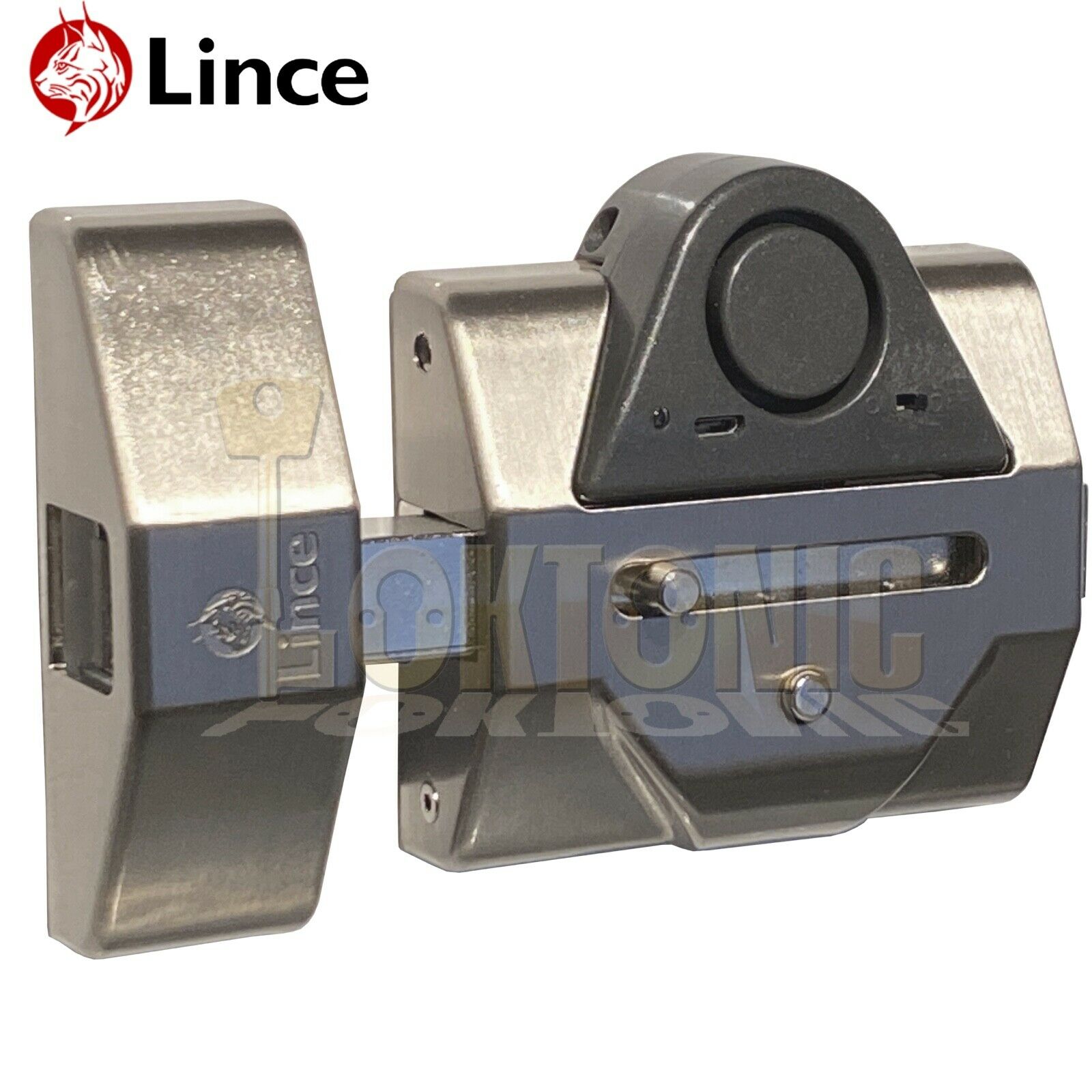 Lince Rim Door Lock High Security Heavy Duty Sliding Dead Bolt Built-In Alarm - Image 5