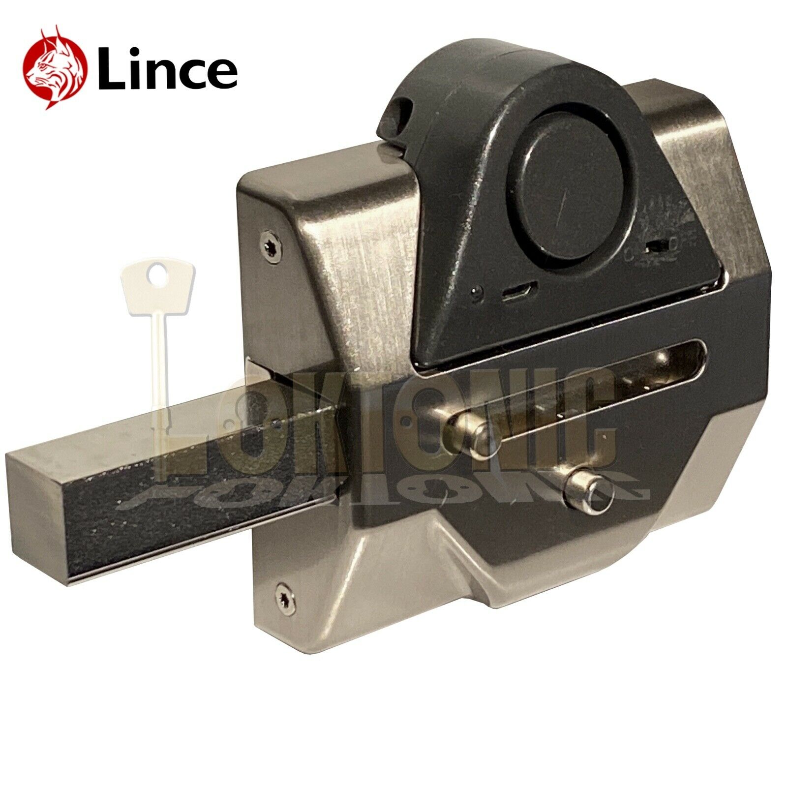Lince Rim Door Lock High Security Heavy Duty Sliding Dead Bolt Built-In Alarm - Image 6