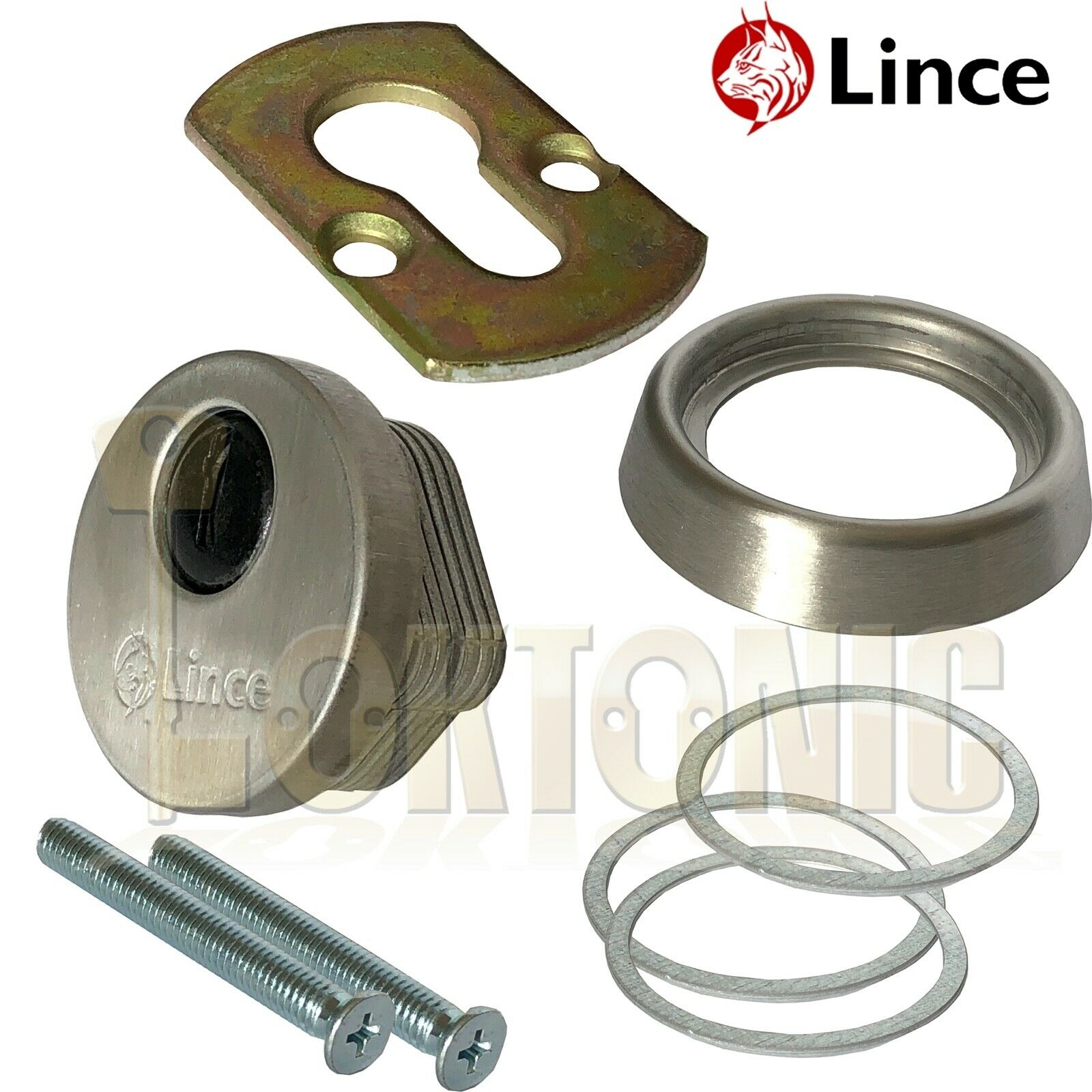 Lince Satin High Security Euro Cylinder Escutcheon Keyhole Cover Plate Van Doors - Image 5