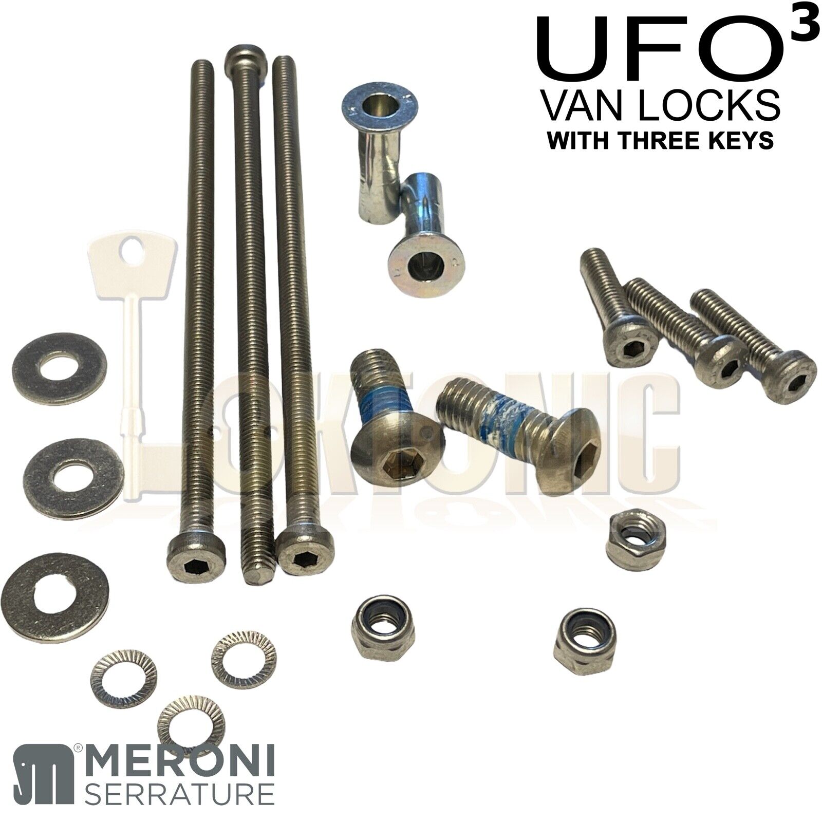 Meroni Black Trio ME8090 UFO3 High Security Van Door Dead Locks - Image 8